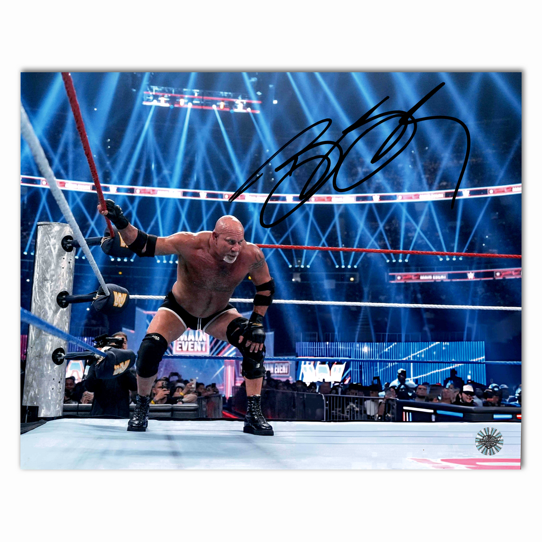 Bill Goldberg Autographed Wrestling 8x10 Photo (In The Corner)