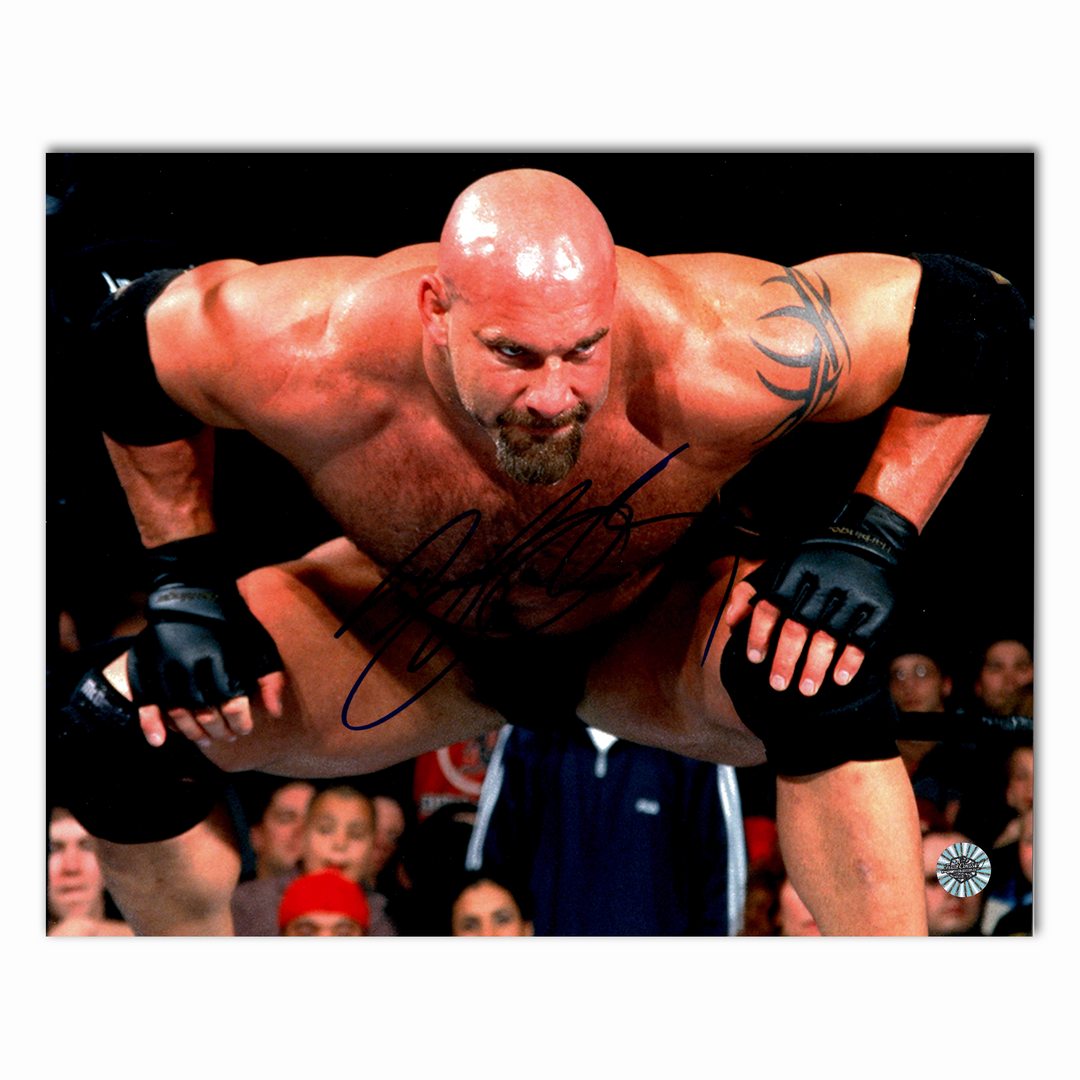 Bill Goldberg Autographed Wrestling 8x10 Photo (Ready To Bounce)