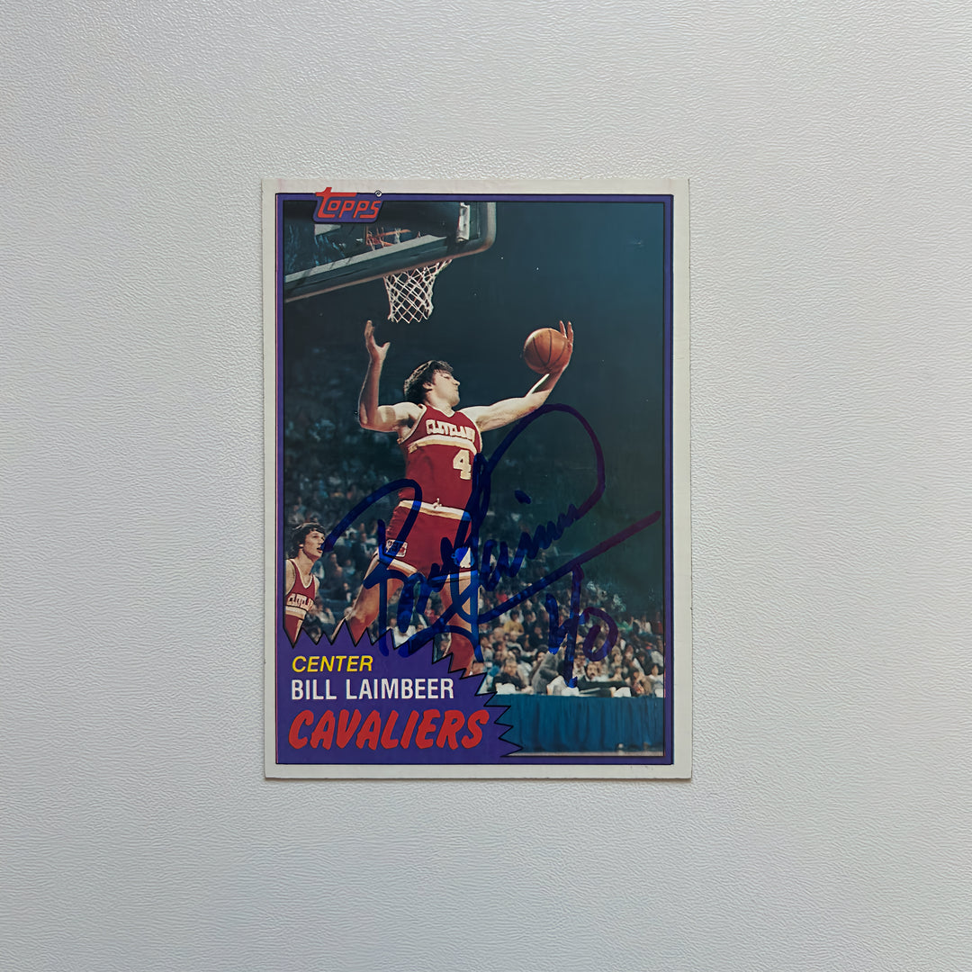 1981-82 Topps #74 BILL LAIMBEER Autographed Rookie Card