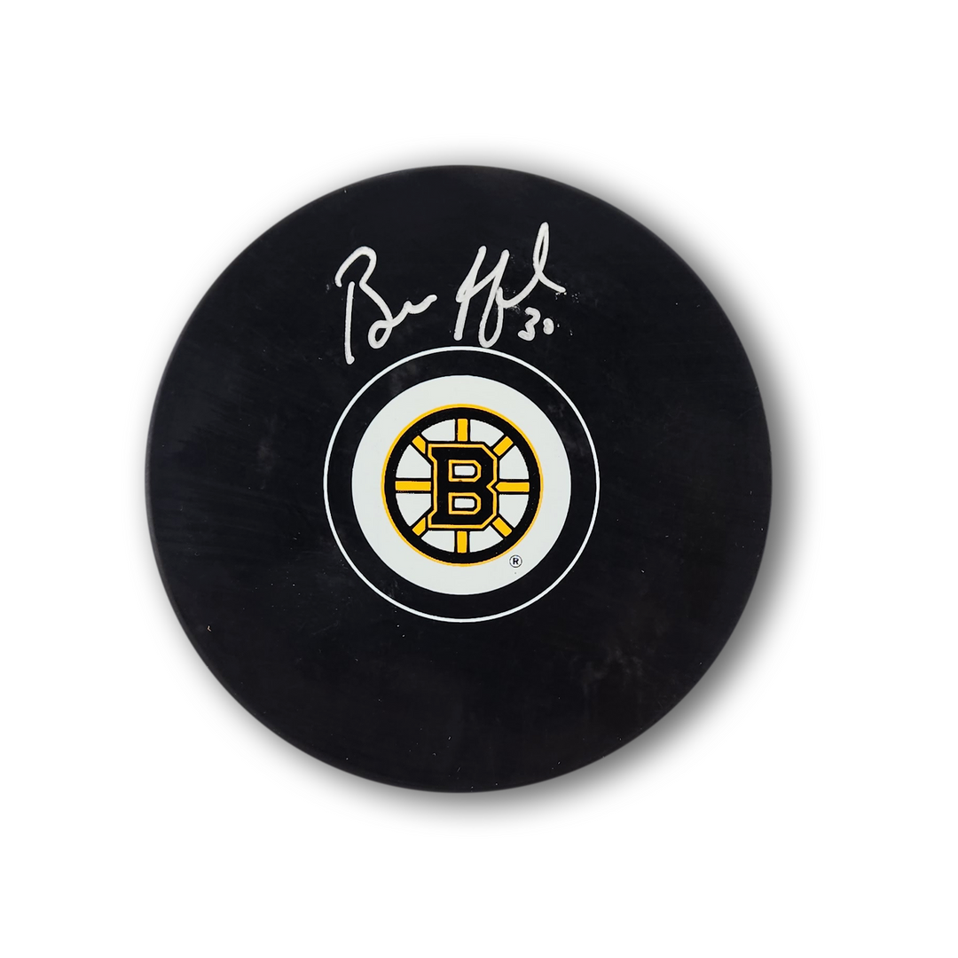 Bill Ranford Autographed Boston Bruins Hockey Puck