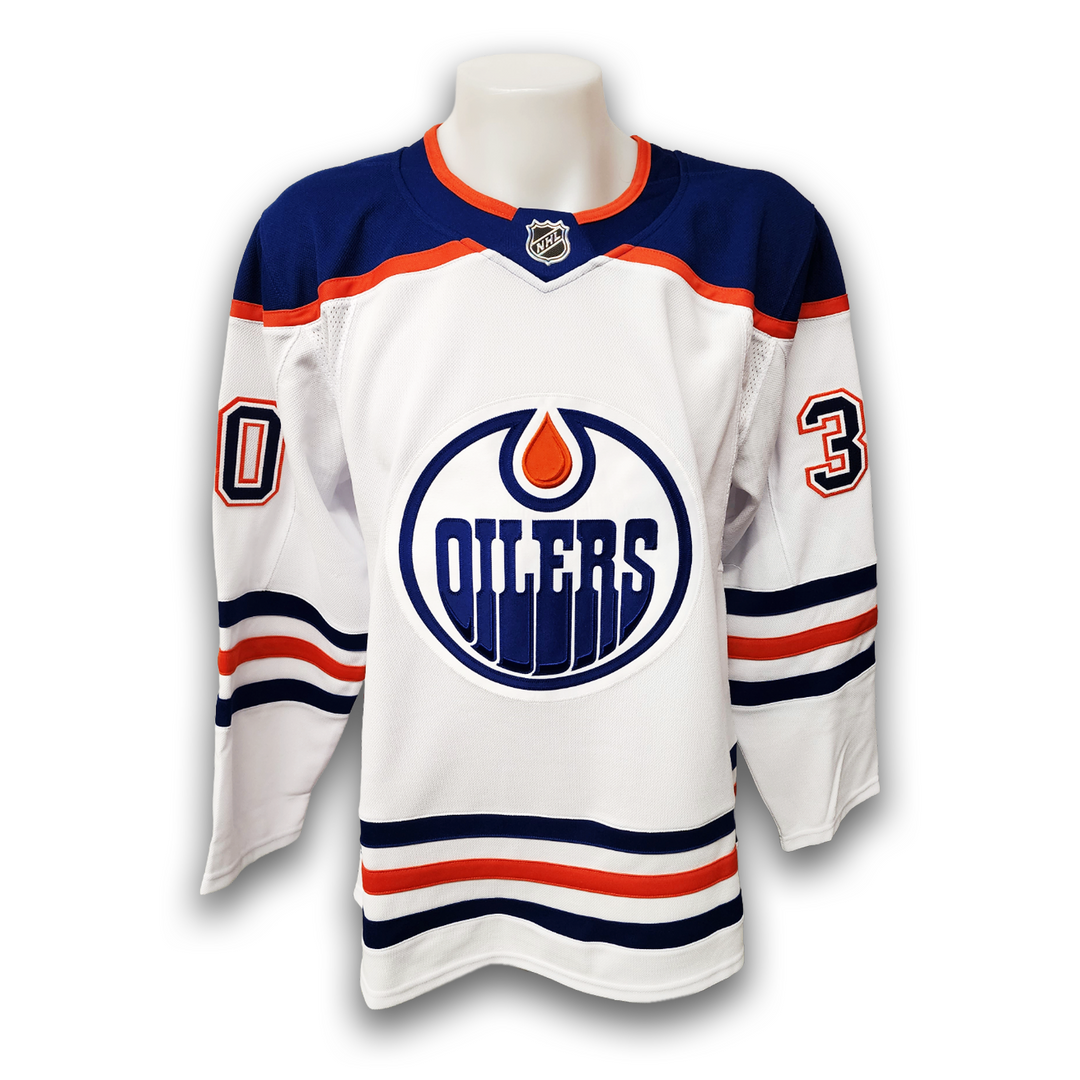 Bill Ranford Autographed Edmonton Oilers Away Fanatics Premium Inscribed
