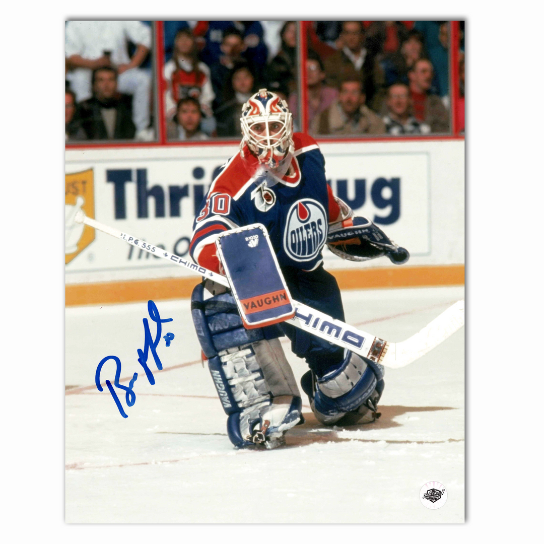 Bill Ranford Autographed Edmonton Oilers Home 8x10 Photo
