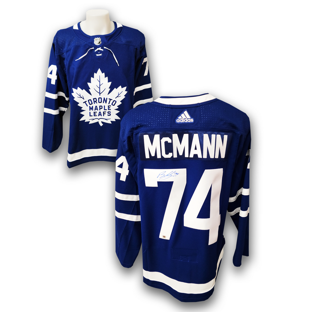 Bobby McMann Autographed Toronto Maple Leafs Home Adidas Jersey