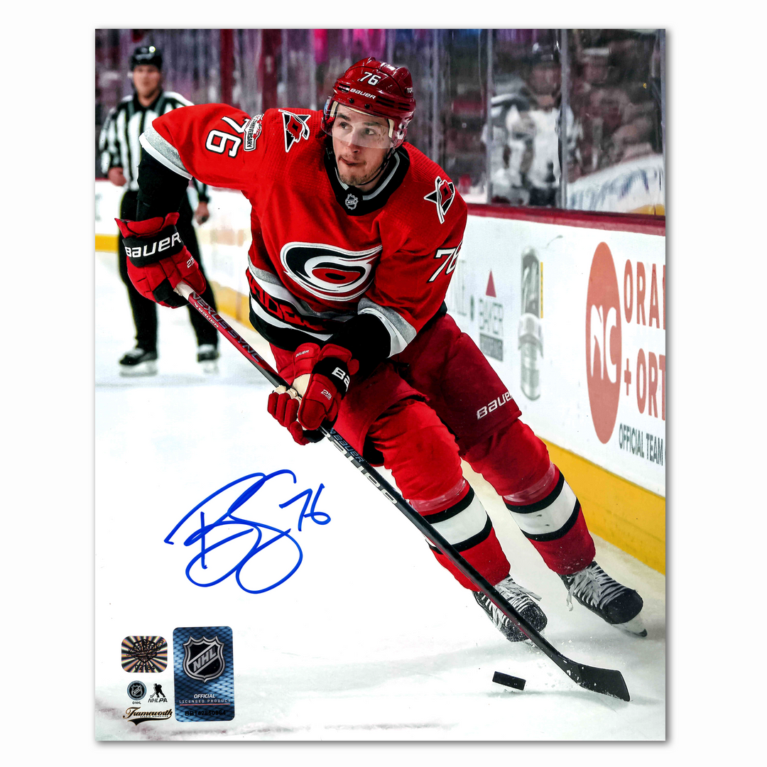 Brady Skjei Autographed Carolina Hurricanes Home 8x10 Photo