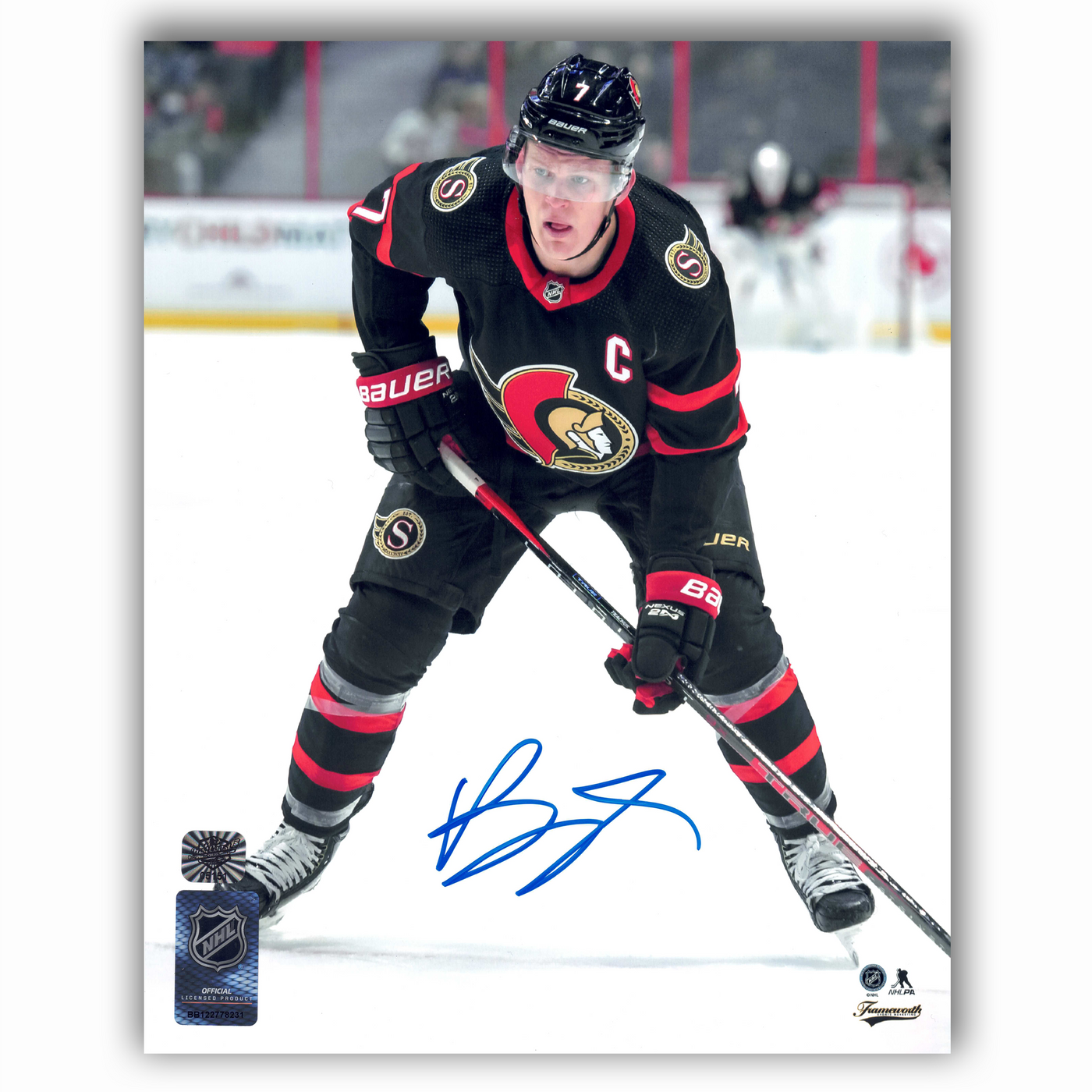 Brady Tkachuk Ottawa Senators Autographed Home 8x10 Photo