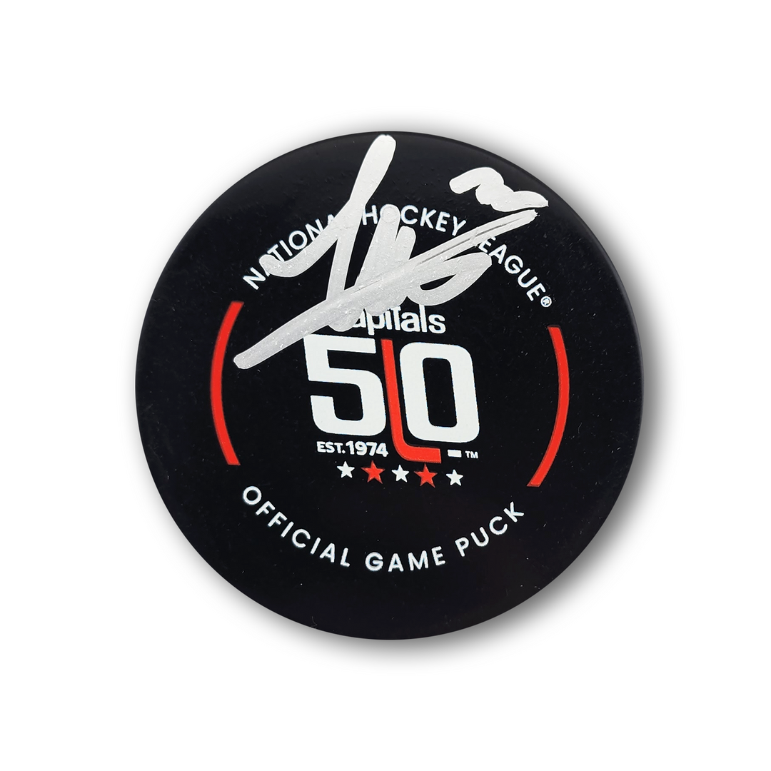 Brandon Duhaime Autographed Washington Capitals Official Hockey Puck