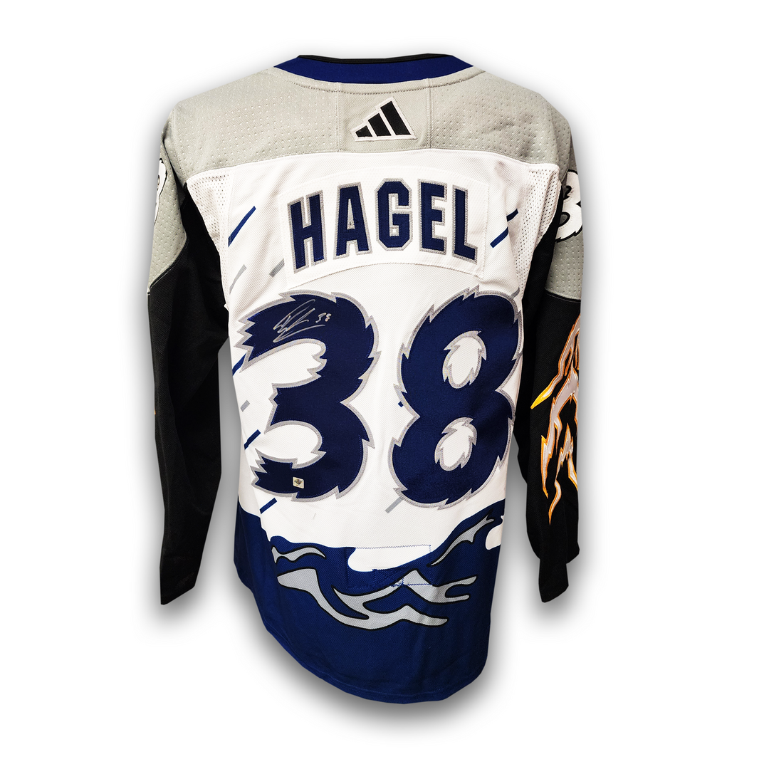 Brandon Hagel Autographed Tampa Bay Lightning Reverse Retro 2.0 Adidas Jersey