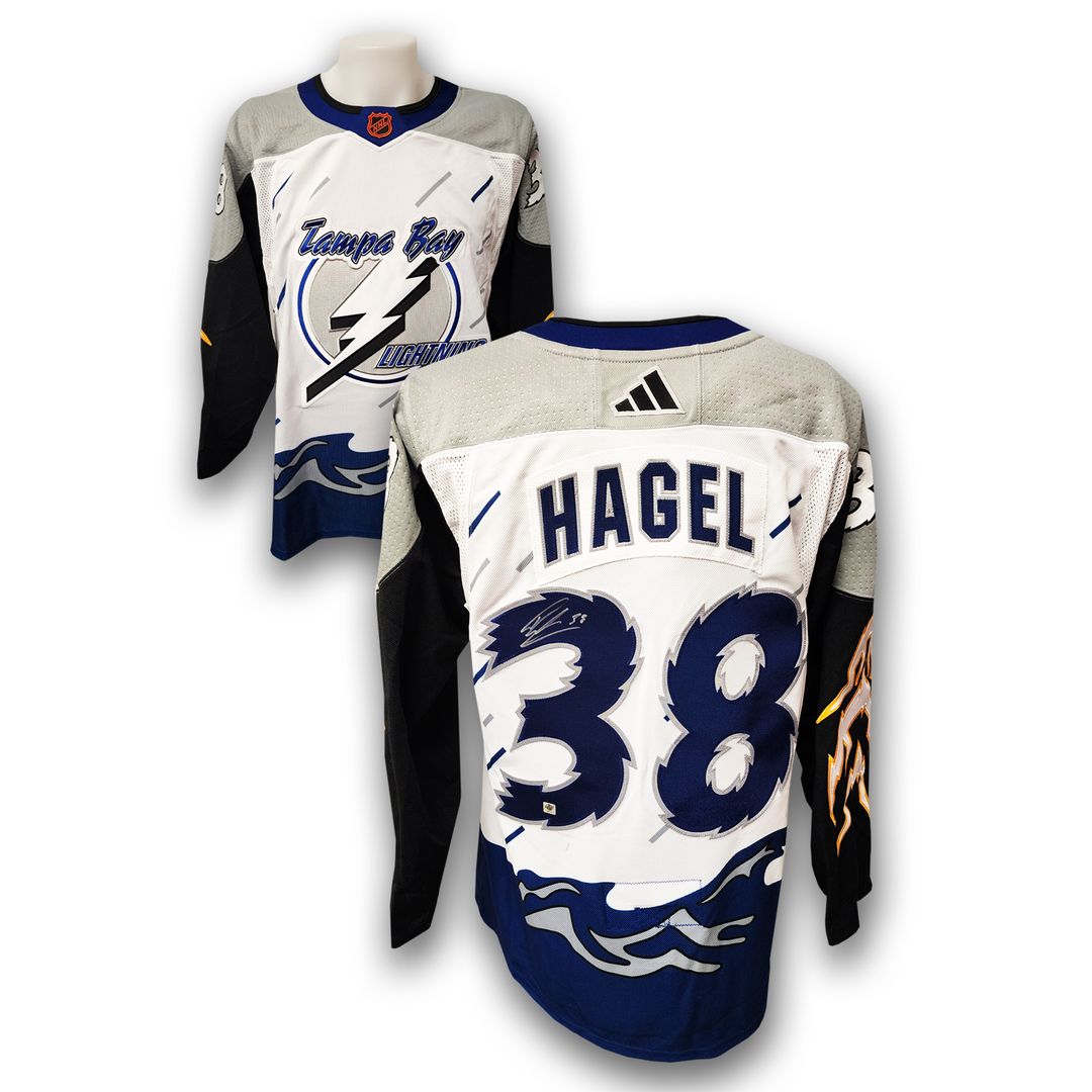 Brandon Hagel Autographed Tampa Bay Lightning Reverse Retro 2.0 Adidas Jersey