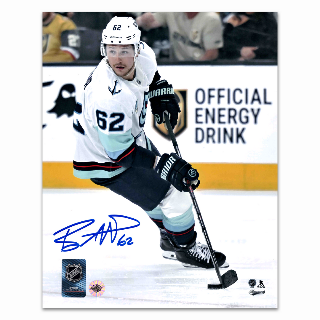 Brandon Montour Autographed Seattle Kraken Away 8x10 Photo