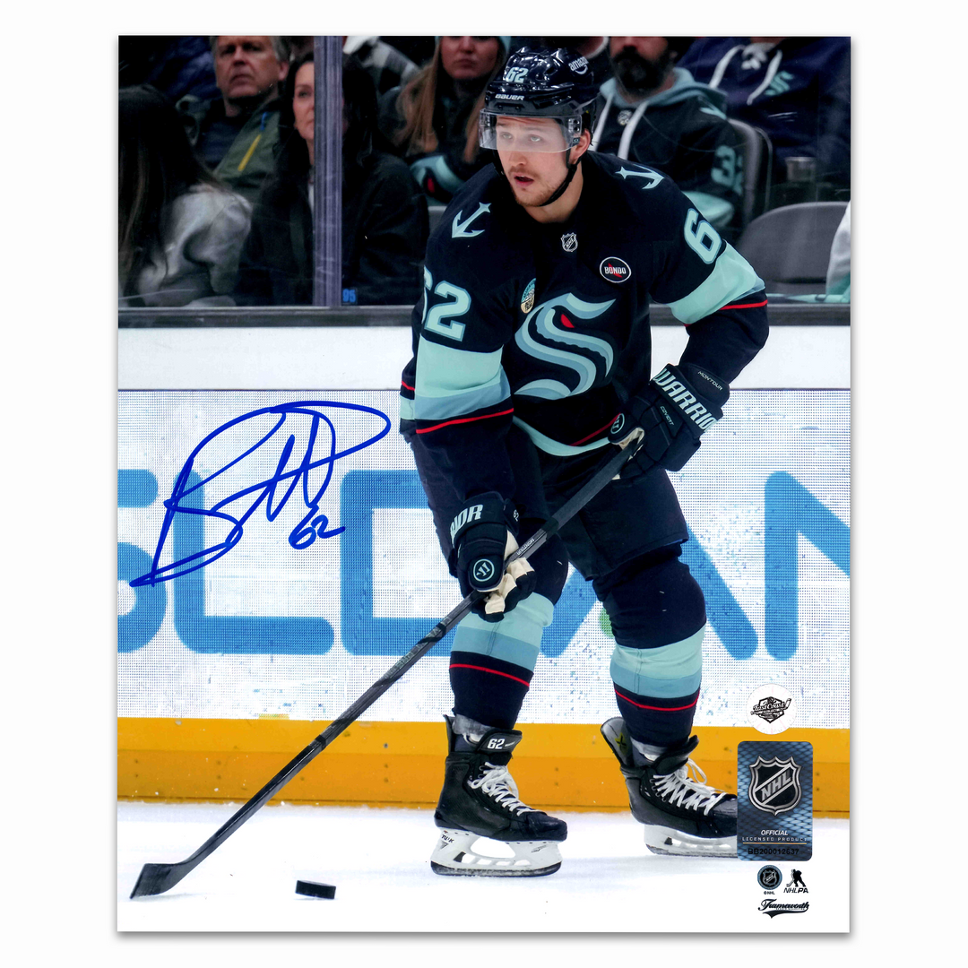 Brandon Montour Autographed Seattle Kraken Home 8x10 Photo