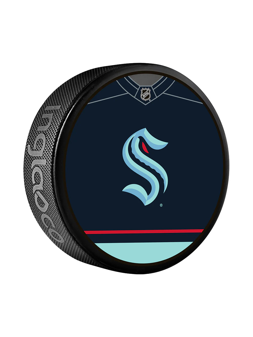 Pre-Order - Brandon Montour Autographed Seattle Kraken Jersey Design Hockey Puck
