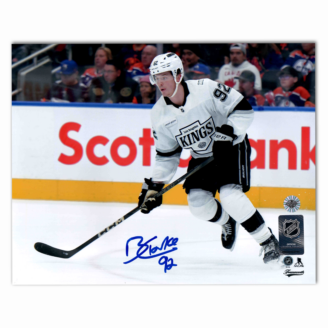 Brandt Clarke Autographed Los Angeles Kings Away Horizontal Photo 8x10