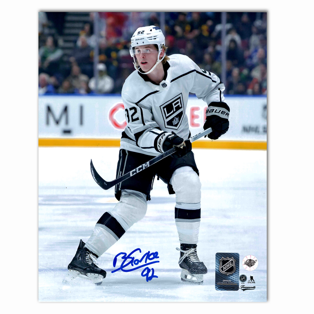 Brandt Clarke Autographed Los Angeles Kings Away Photo 8x10