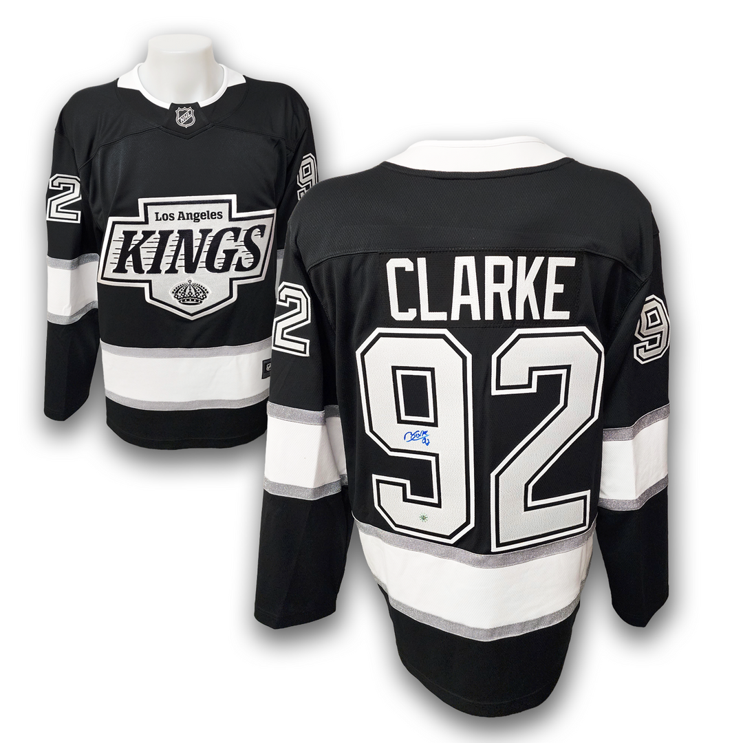 Brandt Clarke Autographed Los Angeles Kings Home Fanatics Breakaway Jersey