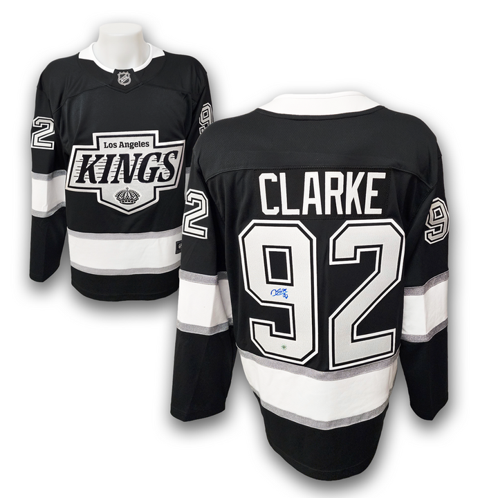 Brandt Clarke Autographed Los Angeles Kings Home Fanatics Breakaway Jersey