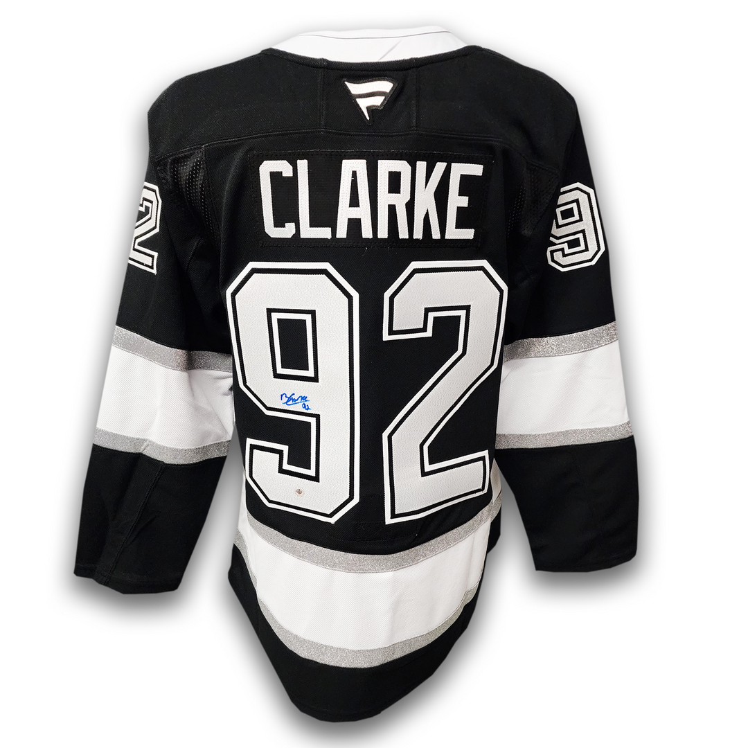 Brandt Clarke Autographed Los Angeles Kings Home Fanatics Premium Jersey