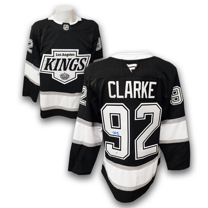 Brandt Clarke Autographed Los Angeles Kings Home Fanatics Premium Jersey