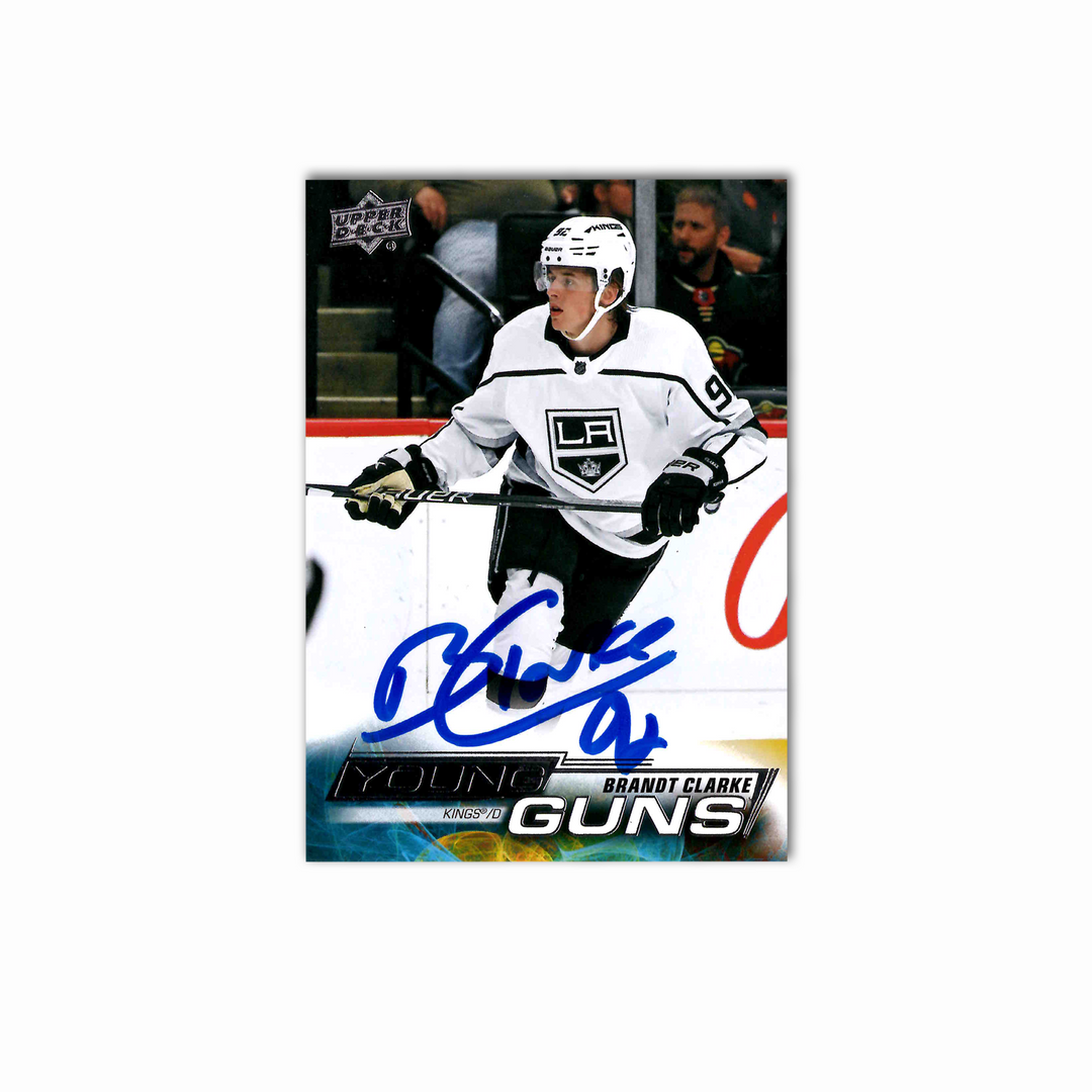 Brandt Clarke Autographed Los Angeles Kings Young Guns Hockey Card