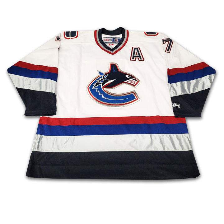 Brendan Morrison Vancouver Canucks White Jersey Inscribed West Coast Express