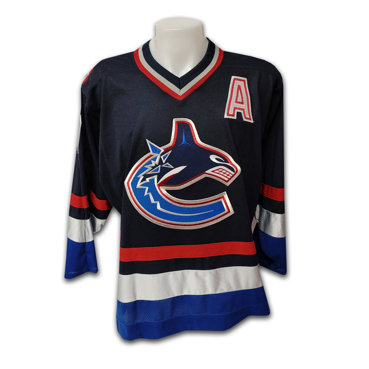 Brendan Morrison Autographed Vancouver Canucks Blue Orca Jersey