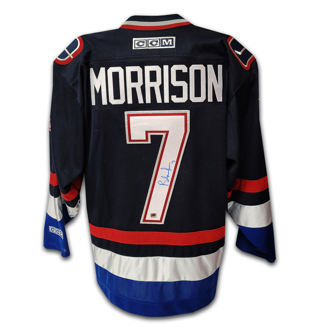 Brendan Morrison Autographed Vancouver Canucks Blue Orca Jersey