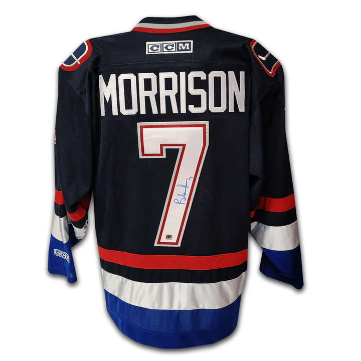 Brendan Morrison Autographed Vancouver Canucks Blue Orca Jersey