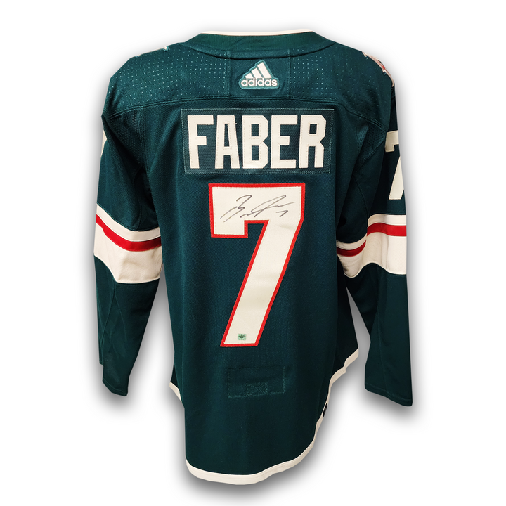 Brock Faber Autographed Minnesota Wild Home Adidas Jersey
