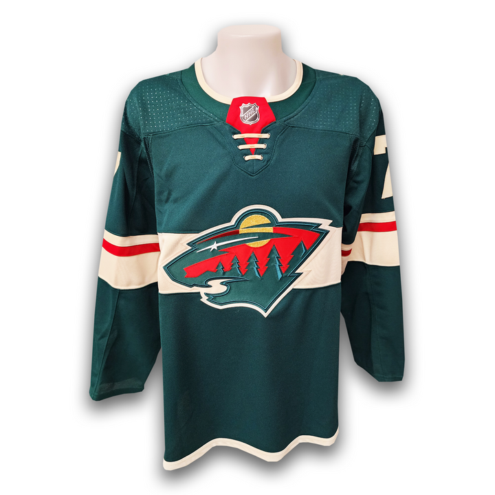 Brock Faber Autographed Minnesota Wild Home Adidas Jersey