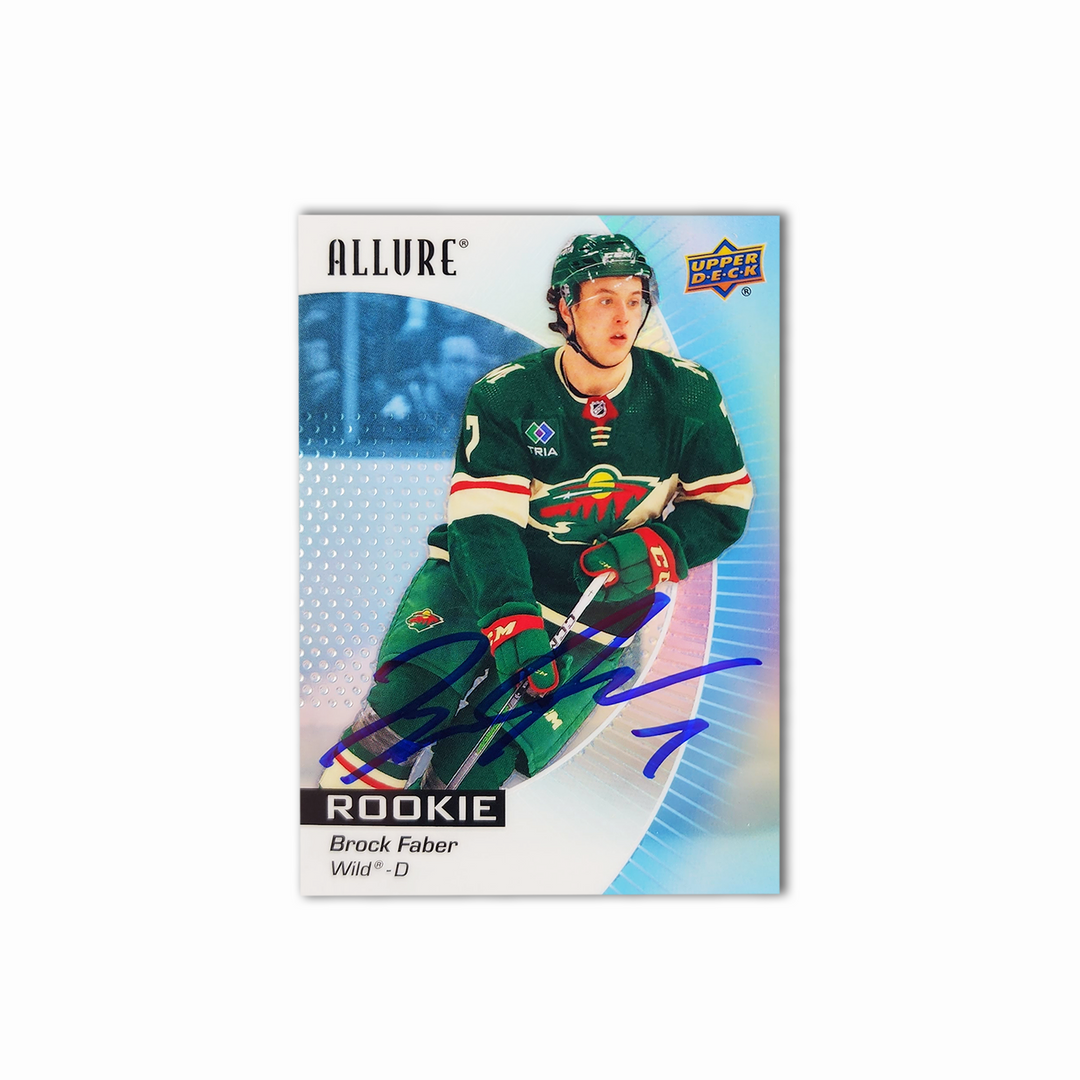 2023-24 UD Allure Blue #112 BROCK FABER Autographed Rookie Card