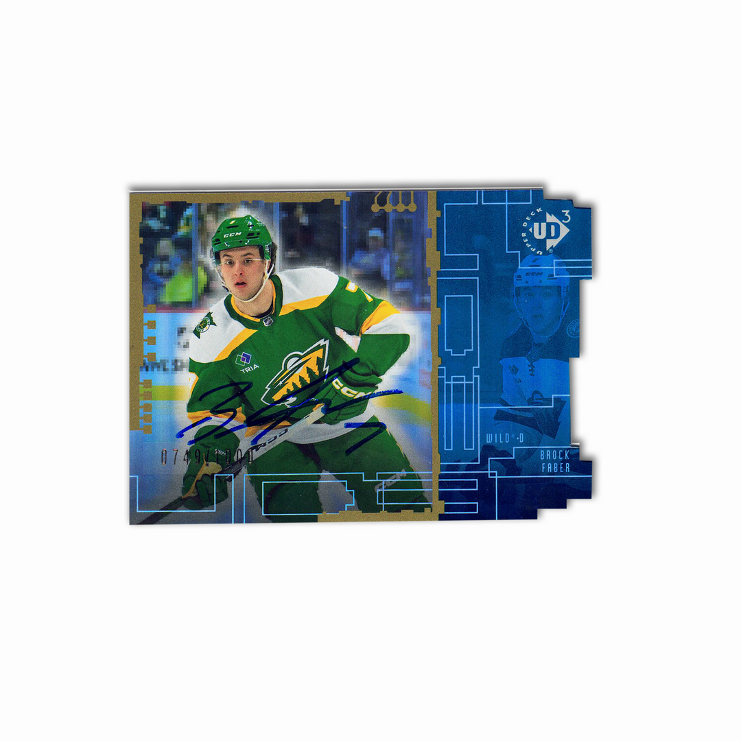 2023-24 UD Technology FX13 Blue #UD3-7 BROCK FABER Autographed Rookie Card