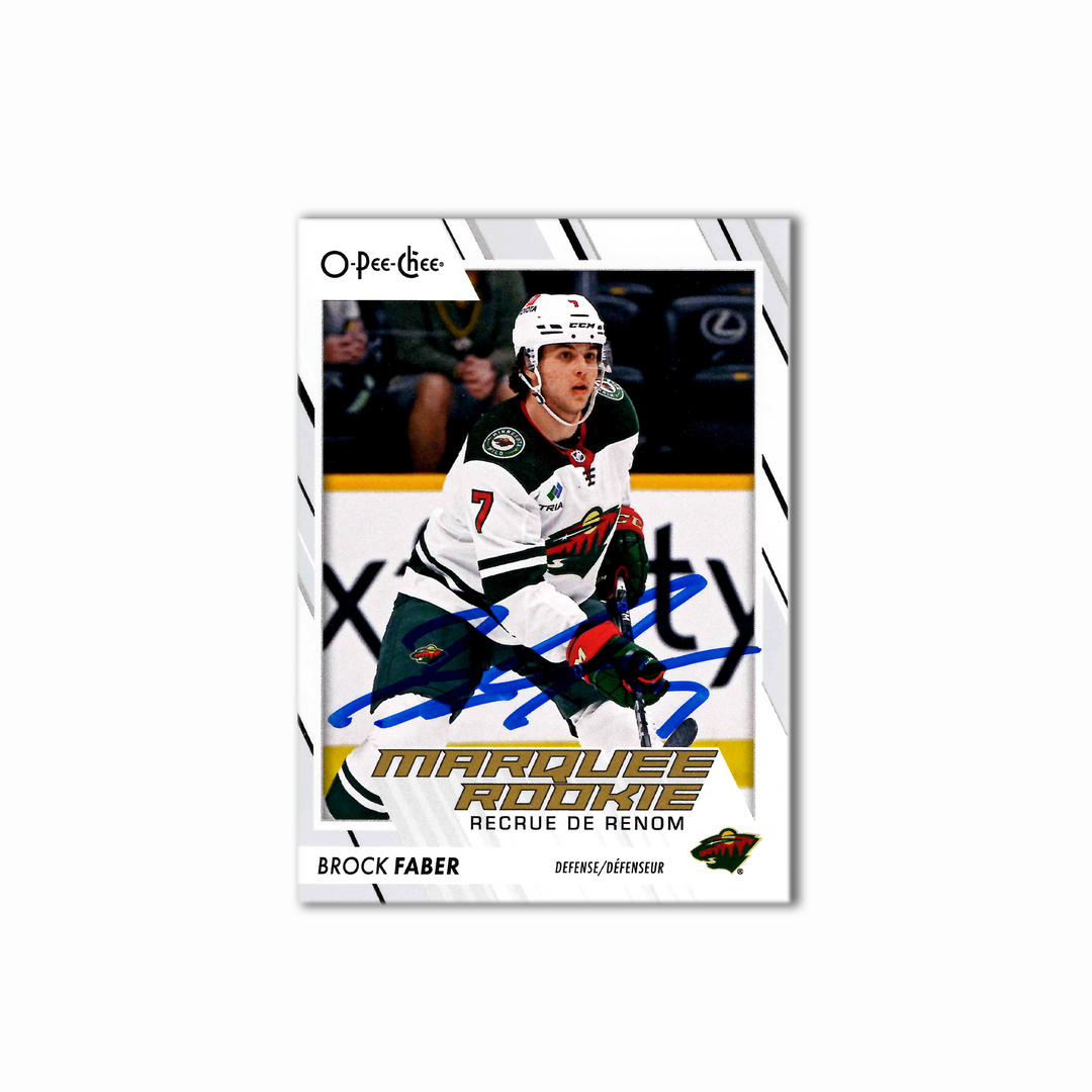 2023-24 OPC Marquee #580 BROCK FABER Autographed Rookie Card