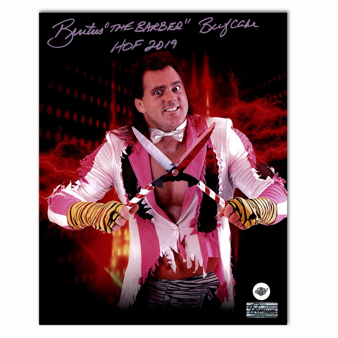 Brutus Beefcake Autographed WWE 8x10 Photo (The Barber/HOF 2019)