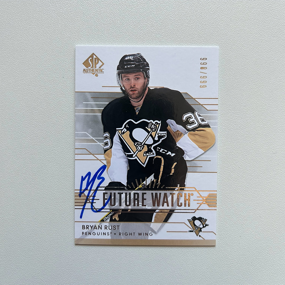 2014-15 SP Authentic Future Watch #238 BRYAN RUST Autographed Rookie Card - #/999