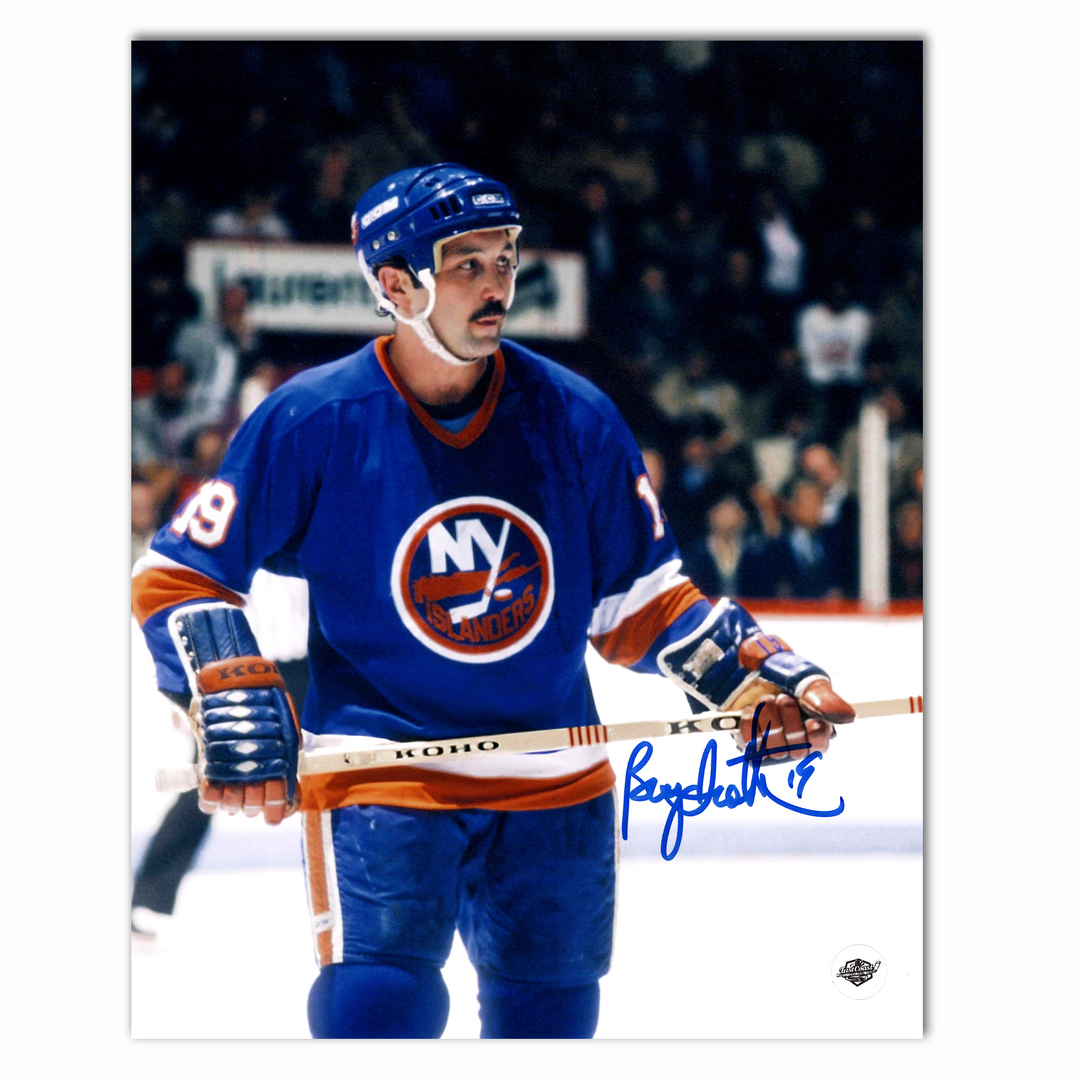 Bryan Trottier Autographed New York Islanders Focused 8x10 Photo
