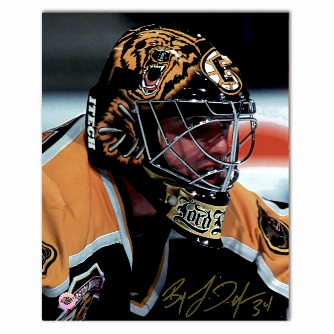 Byron Dafoe Autographed Boston Bruins Close Up 8x10 Photo