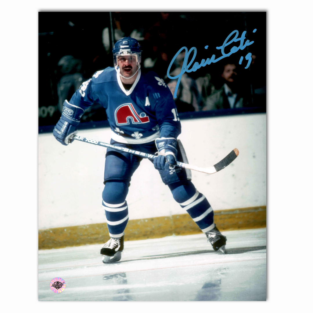 Alain Cote Autographed Quebec Nordiques 8x10 Photo