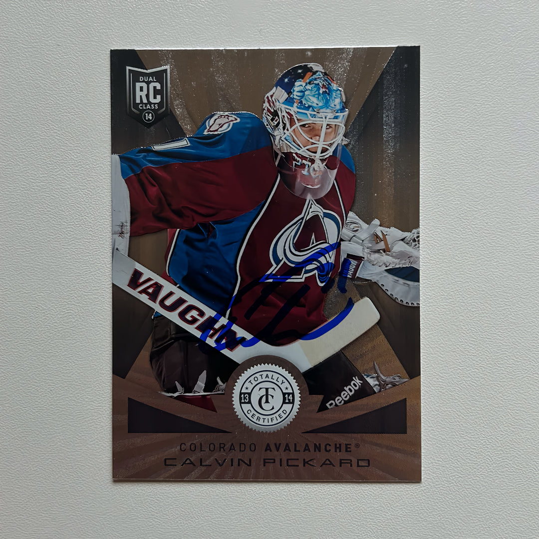2013-14 Score Hot Rookies #599 CALVIN PICKARD Autographed Rookie Card