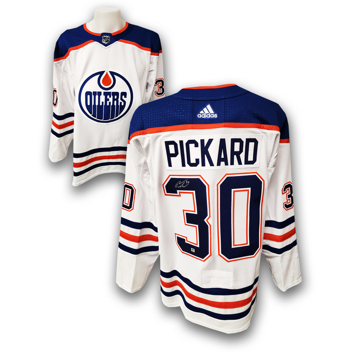 Calvin Pickard Autographed Edmonton Oilers Away Adidas Jersey