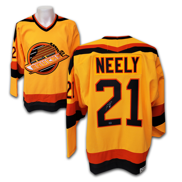 Cam Neely Vancouver Canucks Yellow Flying Skate Jersey – East