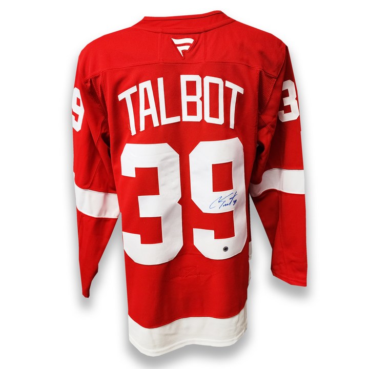 Cam Talbot Autographed Detroit Red Wings Home Fanatics Premium Jersey