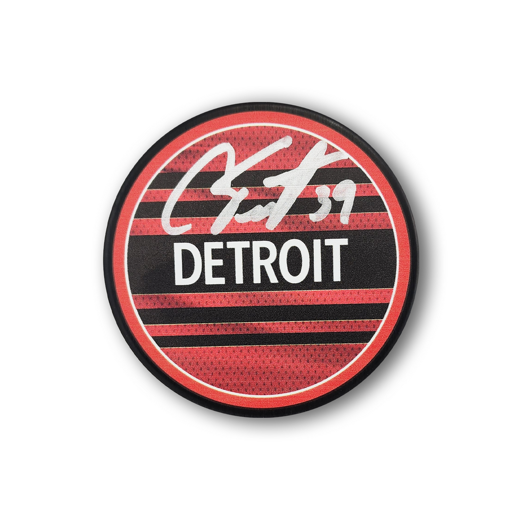 Cam Talbot Autographed Detroit Red Wings Reverse Retro Hockey Puck