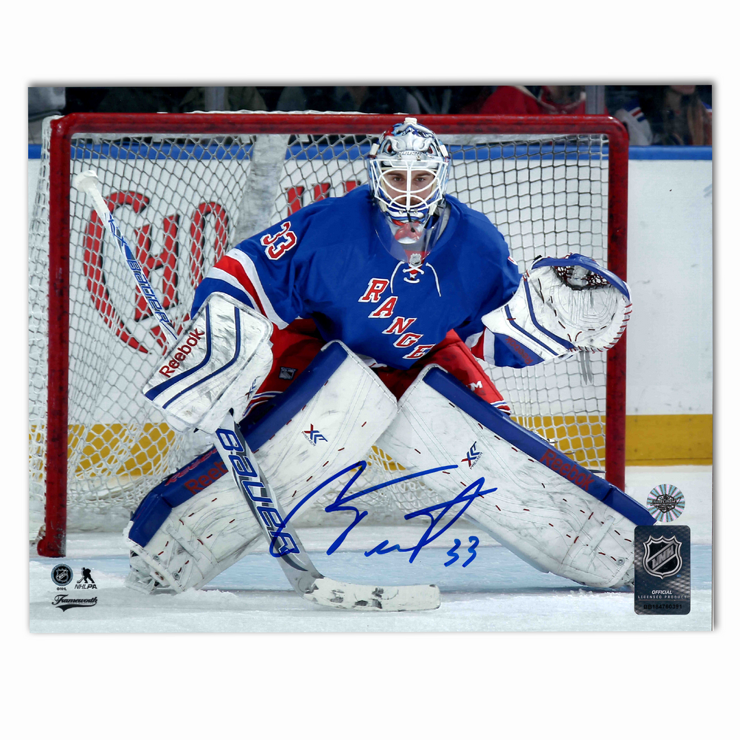 Cam Talbot Autographed New York Rangers Home Horizontal 8x10 Photo
