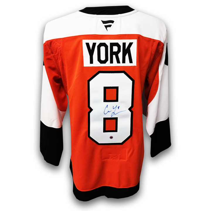 Cam York Autographed Philadelphia Flyers Home Fanatics Premium Jersey