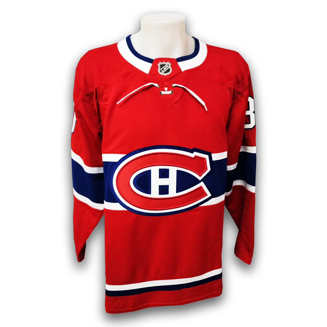Cayden Primeau Autographed Montreal Canadiens Home Fanatics Premium Jersey