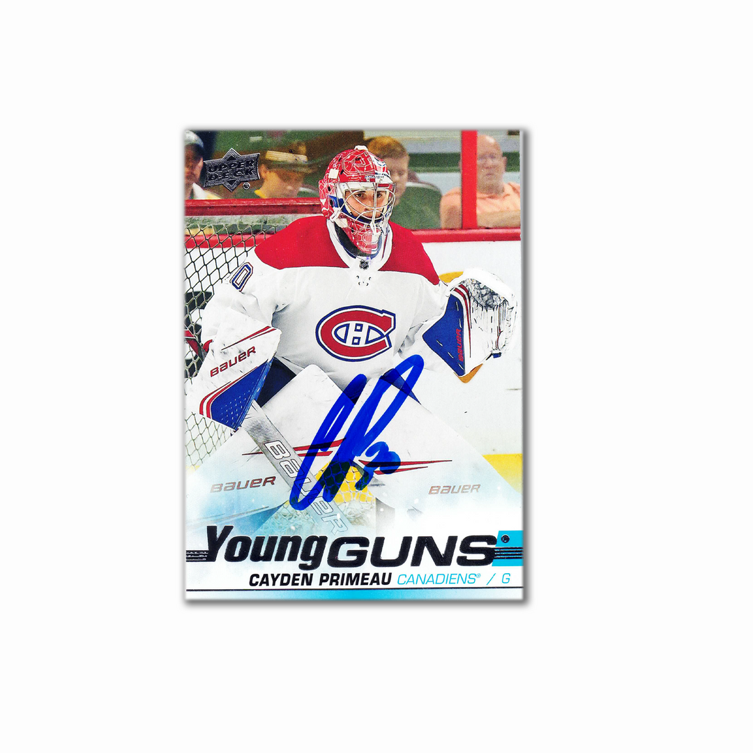 2019-20 UD Young Guns #454 CAYDEN PRIMEAU Autographed Rookie Card