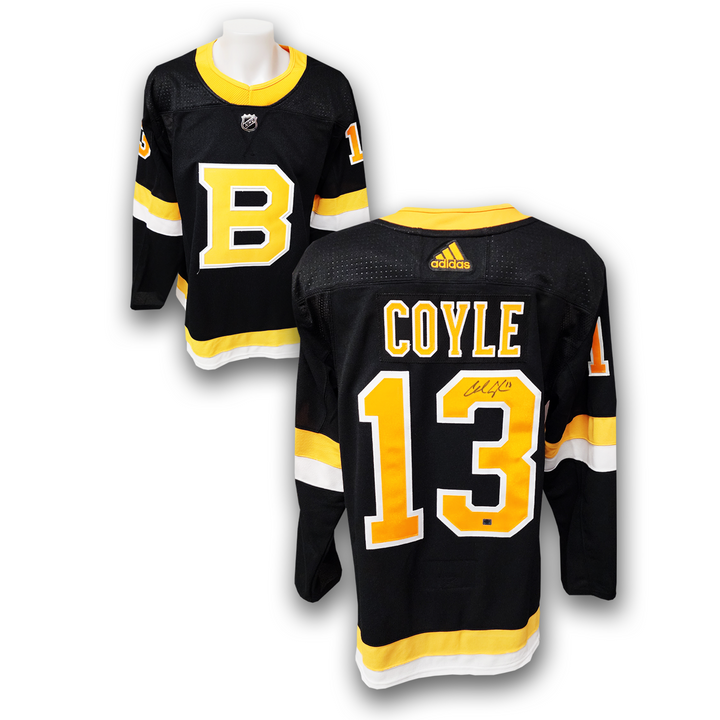 Charlie Coyle Autographed Boston Bruins Alternate Adidas Jersey