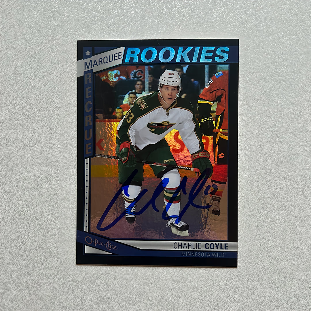 2013-14 OPC Marquee Black #554 CHARLIE COYLE Autographed Rookie Card - 27/100
