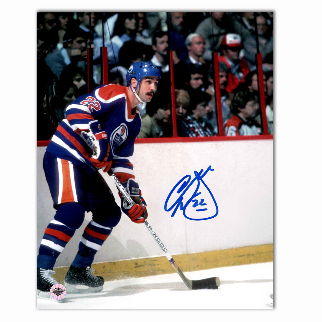 Charlie Huddy Autographed Edmonton Oilers Home 8x10 Photo