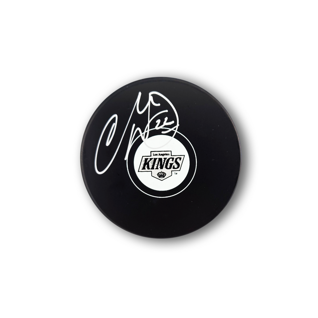 Charlie Huddy Autographed Los Angeles Kings Hockey Puck