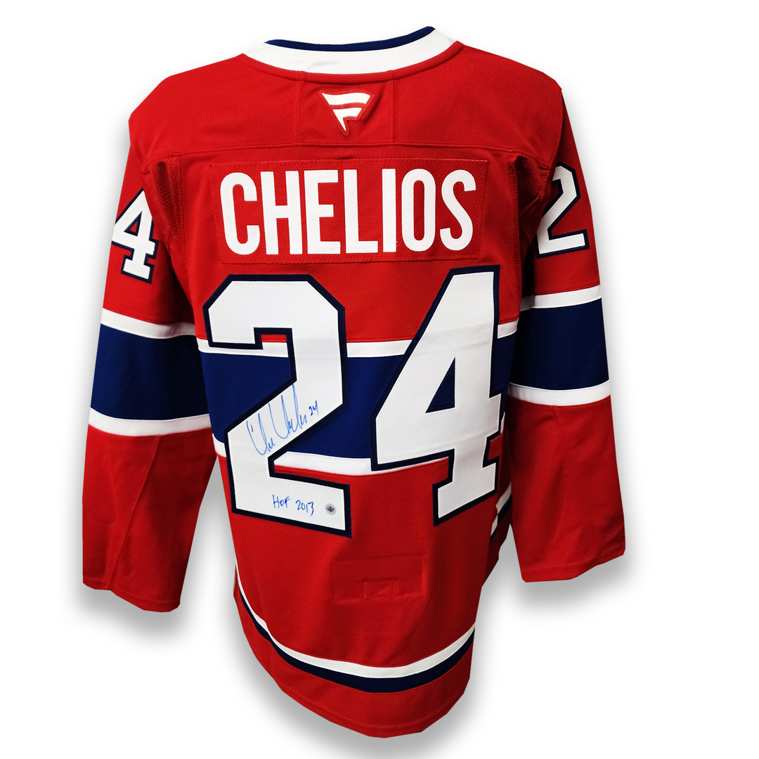 Chris Chelios Autographed Montreal Canadiens Home Fanatics Premium Jersey